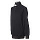 Poloshirt mit Collarkragen, Schwarz, Langarm, 3 Knöpfe, Marke Cococler s4