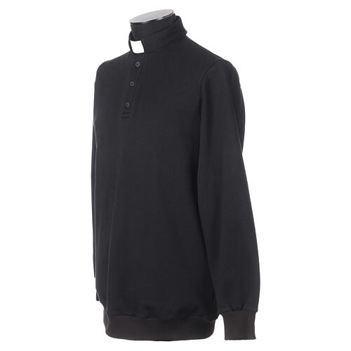 Cococler black three-button clergy polo shirt 4