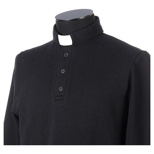 Cococler black three-button clergy polo shirt 6