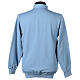 Light blue Clergy long-sleeved t-shirt with three buttons Cococler s4