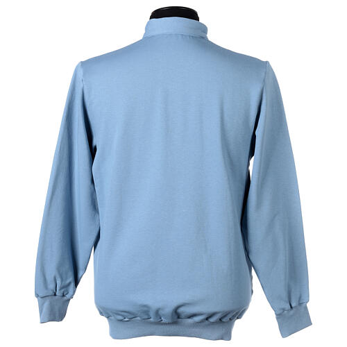 Clergy polo shirt Cococler light blue 3-button 4