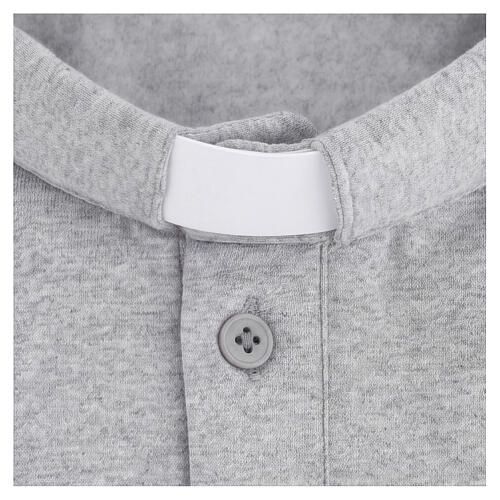 Light grey Clergy sweater with three buttons Cococler 5