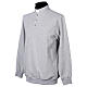 Light grey Clergy sweater with three buttons Cococler s2
