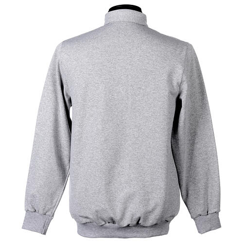 Bluza polo kapłańska, ocieplana, 3 guziki, jasnoszara, Cococler 8