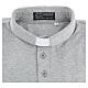 Bluza polo kapłańska, ocieplana, 3 guziki, jasnoszara, Cococler s3