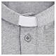 Bluza polo kapłańska, ocieplana, 3 guziki, jasnoszara, Cococler s5