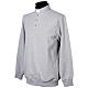 Clergy polo shirt Cococler light gray 3-button s3