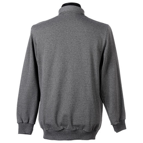 Dark grey Clergy long-sleeved t-shirt with three buttons Cococler 4