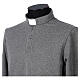 Dark grey Clergy long-sleeved t-shirt with three buttons Cococler s2