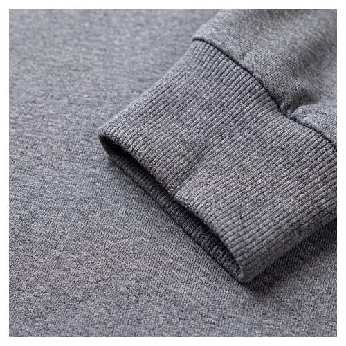 Camiseta polo clergy afelpada 3 botones gris oscuro CocoCler 4