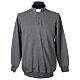 Camiseta polo clergy afelpada 3 botones gris oscuro CocoCler s1