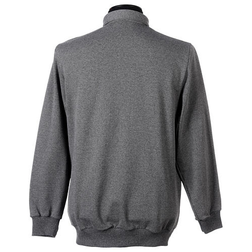 Bluza polo kapłańska, ocieplana, 3 guziki, jasnoszara, Cococler 8