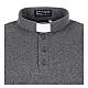 Bluza polo kapłańska, ocieplana, 3 guziki, jasnoszara, Cococler s3