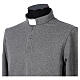Bluza polo kapłańska, ocieplana, 3 guziki, jasnoszara, Cococler s7
