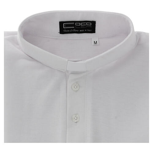 Poloshirt mit Collarkragen, Weiß, Piqué-Stoff, Marke Cococler 5