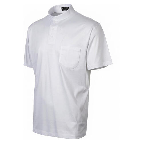 White Clergy t-shirt, lisle-like cotton, piqué weaving Cococler 4