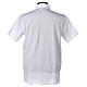Camiseta cuello clergy piqué imperial simil escocia blanca CocoCler s4