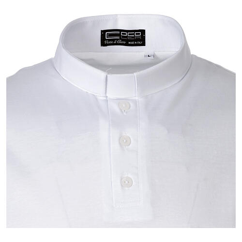 Clergy collar shirt Cococler white Scotland-like imperial pique 3