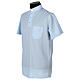 Light blue Clergy t-shirt, lisle-like cotton, piqué weaving Cococler s3