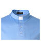 Light blue Clergy t-shirt, lisle-like cotton, piqué weaving Cococler s2