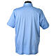 Light blue Clergy t-shirt, lisle-like cotton, piqué weaving Cococler s5