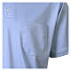 Light blue Clergy t-shirt, lisle-like cotton, piqué weaving Cococler s6