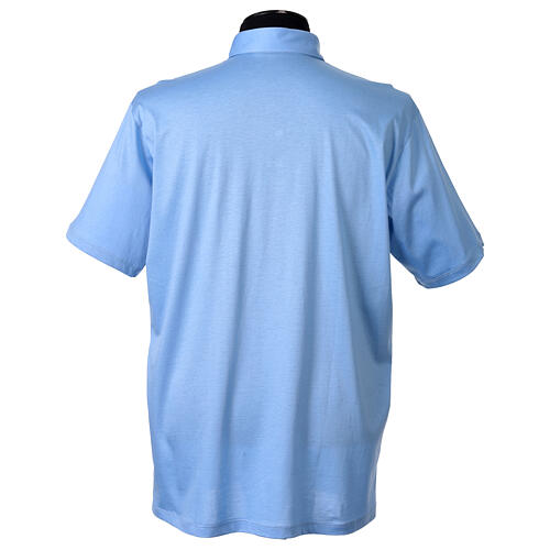 Clergy collar shirt Imperial Scotland-like pique cotton light blue Cococler 6