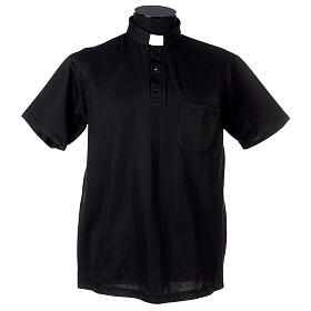 Black Clergy t-shirt, lisle-like cotton, piqué weaving Cococler