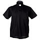 Black clergy collar shirt Cococler imperial pique Scotland-like fabric s1