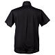 Black clergy collar shirt Cococler imperial pique Scotland-like fabric s5