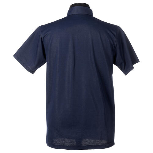 Poloshirt mit Collarkragen, Blau, Kurzarm, Piqué-Stoff, Marke Cococler 4