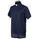 Camiseta cuello clergy piqué imperial simil escocia azul CocoCler s3
