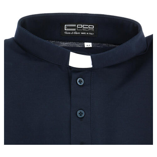 Maglia collo clergy piquet imperiale simil scozia blu Cococler 3