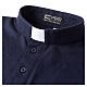 Camisa polo de sacerdote manga curta piquet imperial imitação fio de Escócia azul escuro Cococler s3