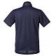 Camisa polo de sacerdote manga curta piquet imperial imitação fio de Escócia azul escuro Cococler s6