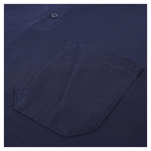 Clergy collar shirt Cococler blue imperial pique Scotland-like fabric 5