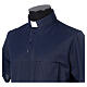 Clergy collar shirt Cococler blue imperial pique Scotland-like fabric s2