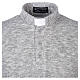 T-shirt manches longues col clergy viscose mixte gris clair Cococler s3