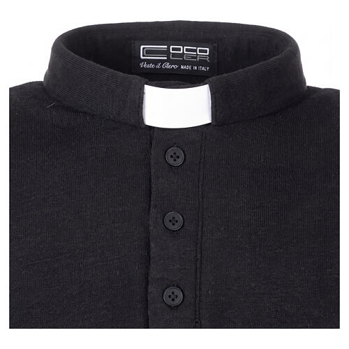 Camiseta polo clergy mixto viscosa negro CocoCler 3