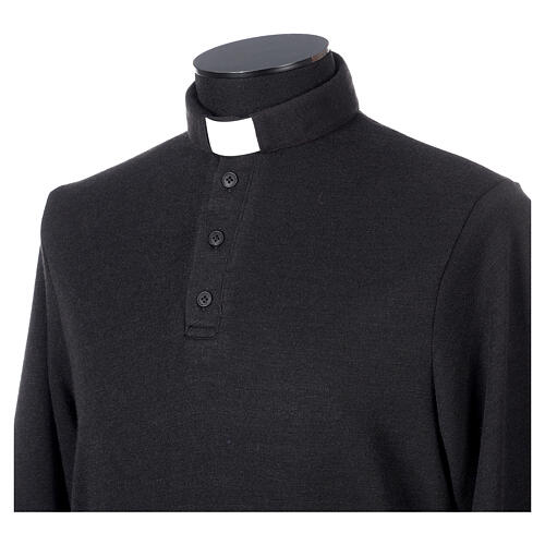 Camiseta polo clergy mixto viscosa negro CocoCler 7