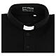 T-shirt manches longues col clergy viscose mixte noir Cococler s5