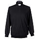 Maglia polo clergy Misto viscosa nero Cococler s1