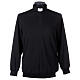 Black Cococler viscose blend clergy polo shirt s1