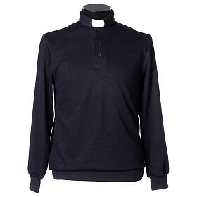 Clergy long-sleeved t-shirt in blue viscose blend Cococler