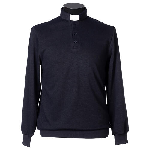 Clergy long-sleeved t-shirt in blue viscose blend Cococler 1