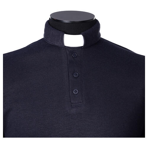 Camiseta polo clergy mixto viscosa azul CocoCler 3