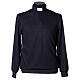 Maglia polo clergy Misto viscosa blu Cococler s1