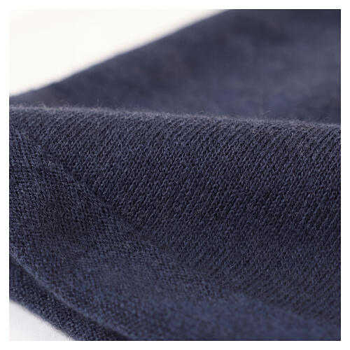 Polo clergy shirt Jersey Cococler blue viscose blend 4
