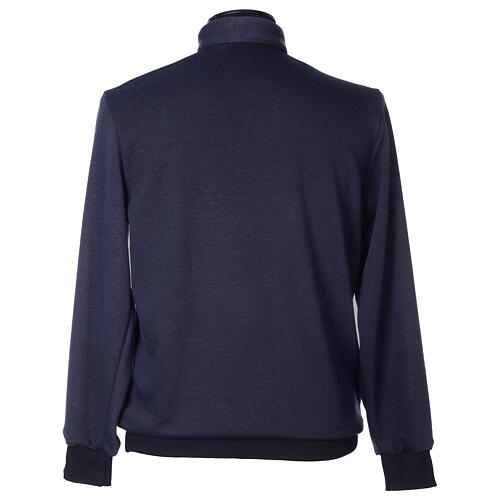 Polo clergy shirt Jersey Cococler blue viscose blend 7