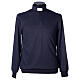 Polo clergy shirt Jersey Cococler blue viscose blend s1